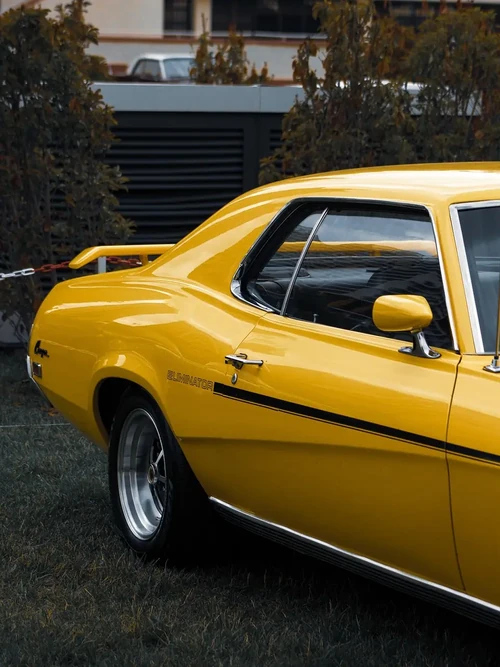 A Yellow Vintage 'Eliminator' Vehicle